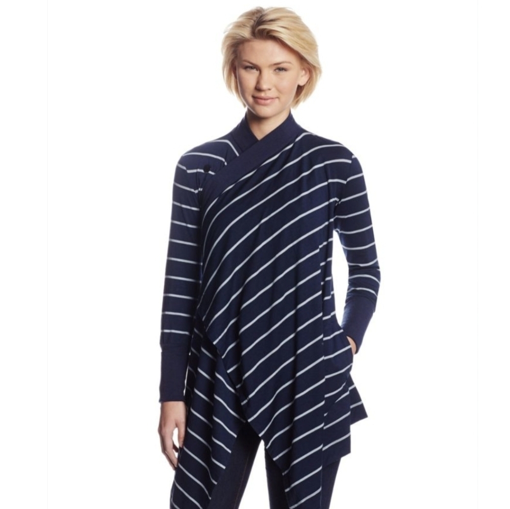 Icebreaker Bliss Cardigan Wrap Striped Sweater